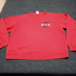 VINTAGE Sweater Adult Large Red In the Paint Basketball Gear 80s‎ 90s V Stitch